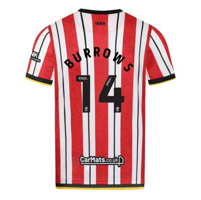 24-25 Sheffield United Home BURROWS 14 Jersey