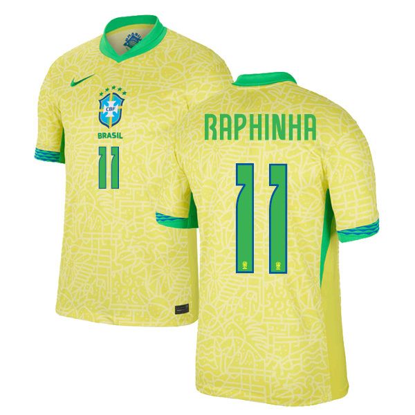 2024 Brazil Home Jersey RAPHINHA 11