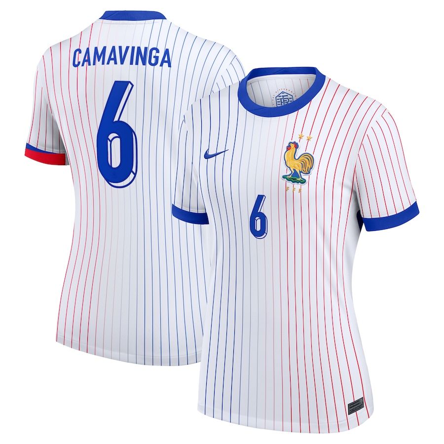 2024 France Camavinga 6 Away Women Jersey