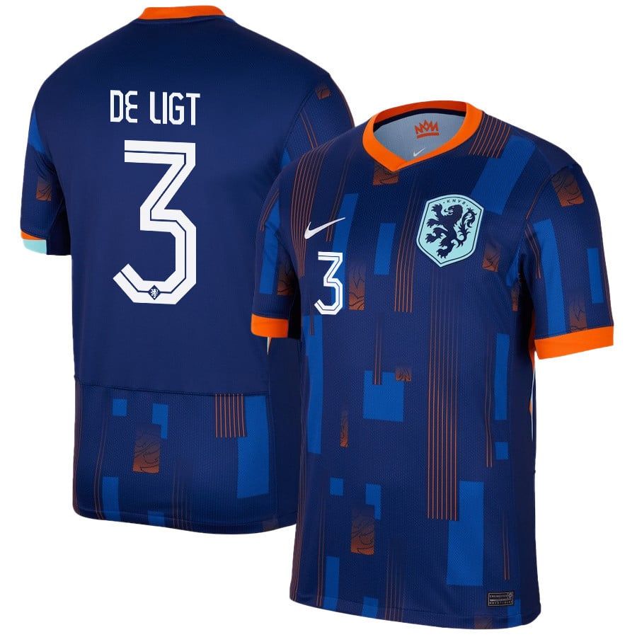 2024 Netherlands De Ligt 3 Away Jersey