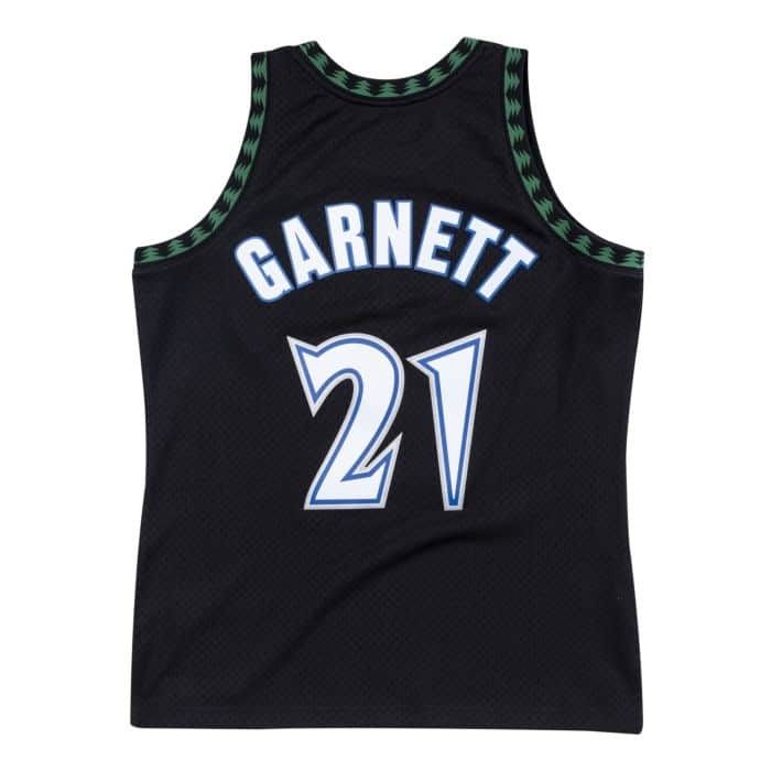 Kevin Garnett Swingman Hardwood Classics Alternate 1997 Retro Black Jersey