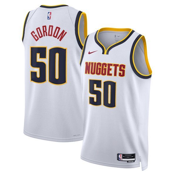 23-24 Denver Nuggets White Swingman Association Jersey Aaron Gordon 50