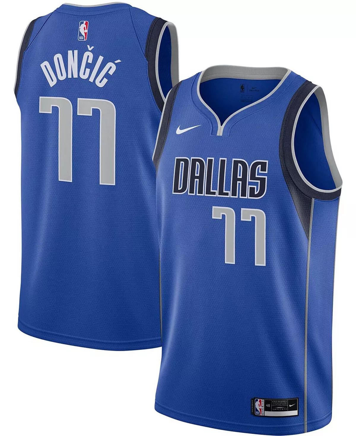 Men‘s Dallas Mavericks Blue Luka Dončić #77 Swingman Jersey