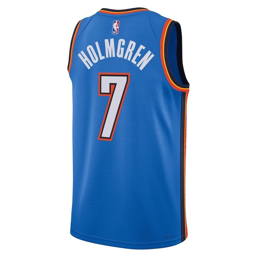 Oklahoma City Thunder Chet Holmgren #7 Blue Icon Swingman Jersey