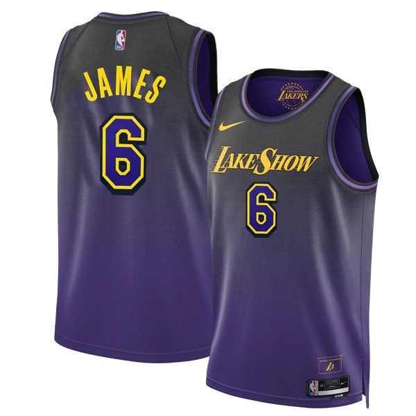 24-25 Los Angeles Lakers Purple City Edition Swingman Jersey James 6