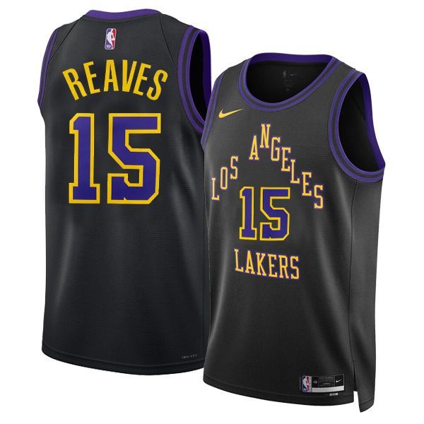 23-24 Los Angeles Lakers City Edition Black Jersey Austin Reaves 15