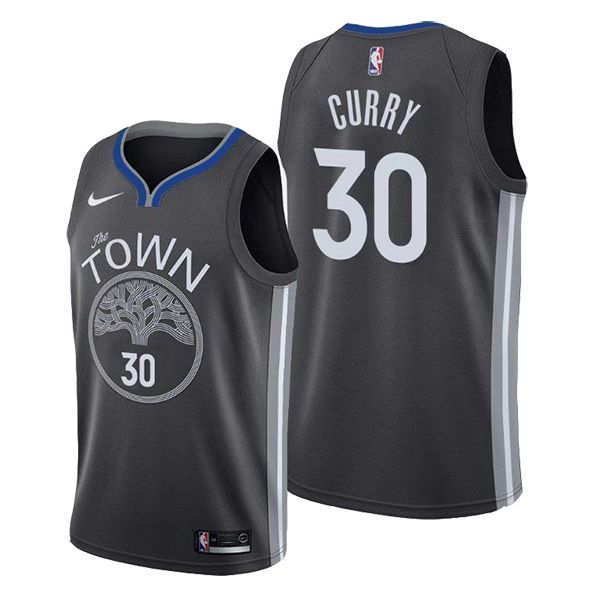 2019-20 Golden State Warriors Stephen Curry 30 Black Statement Swingman Jersey