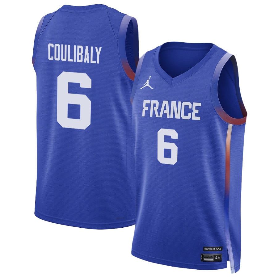 Bilal Coulibaly 6 France Basketball 2024 Summer Olympics Player Limited Unisex Jersey - Royal