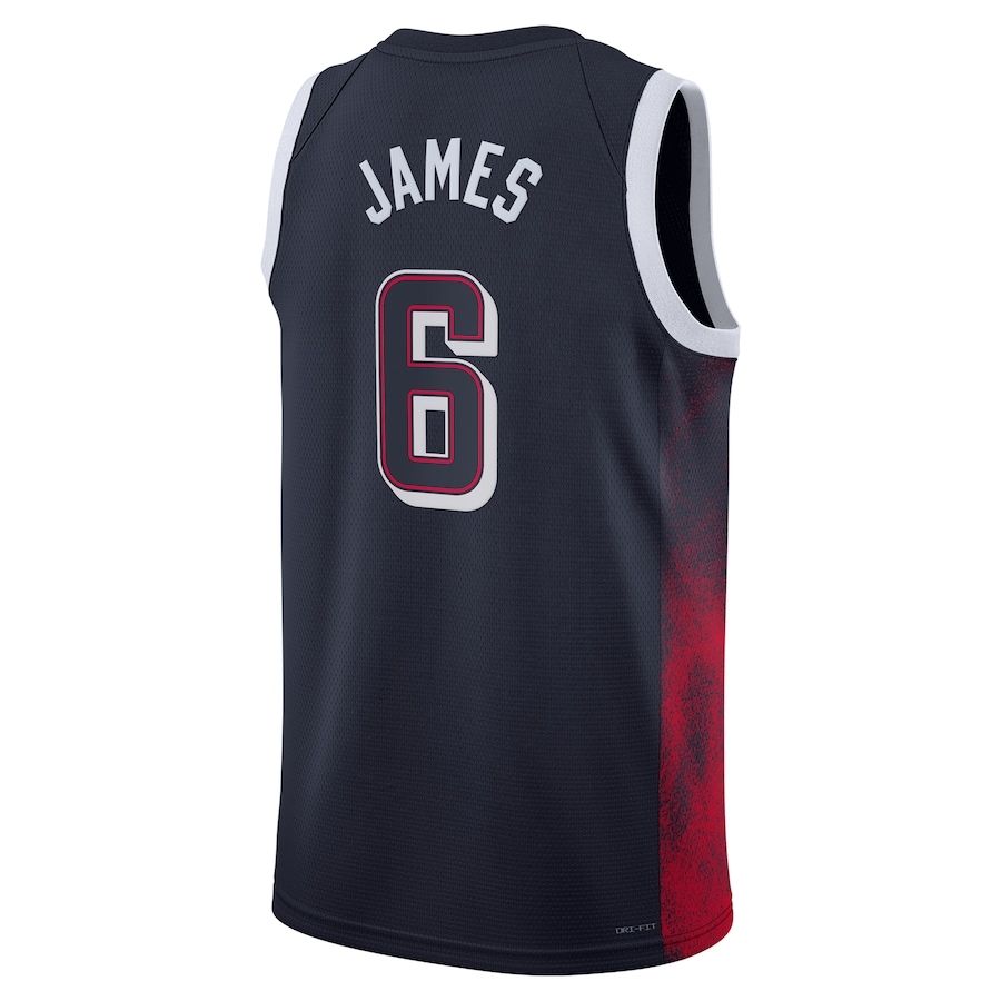 LeBron James #6 Navy Men's USA Basketball 2024 Swingman Player Jersey