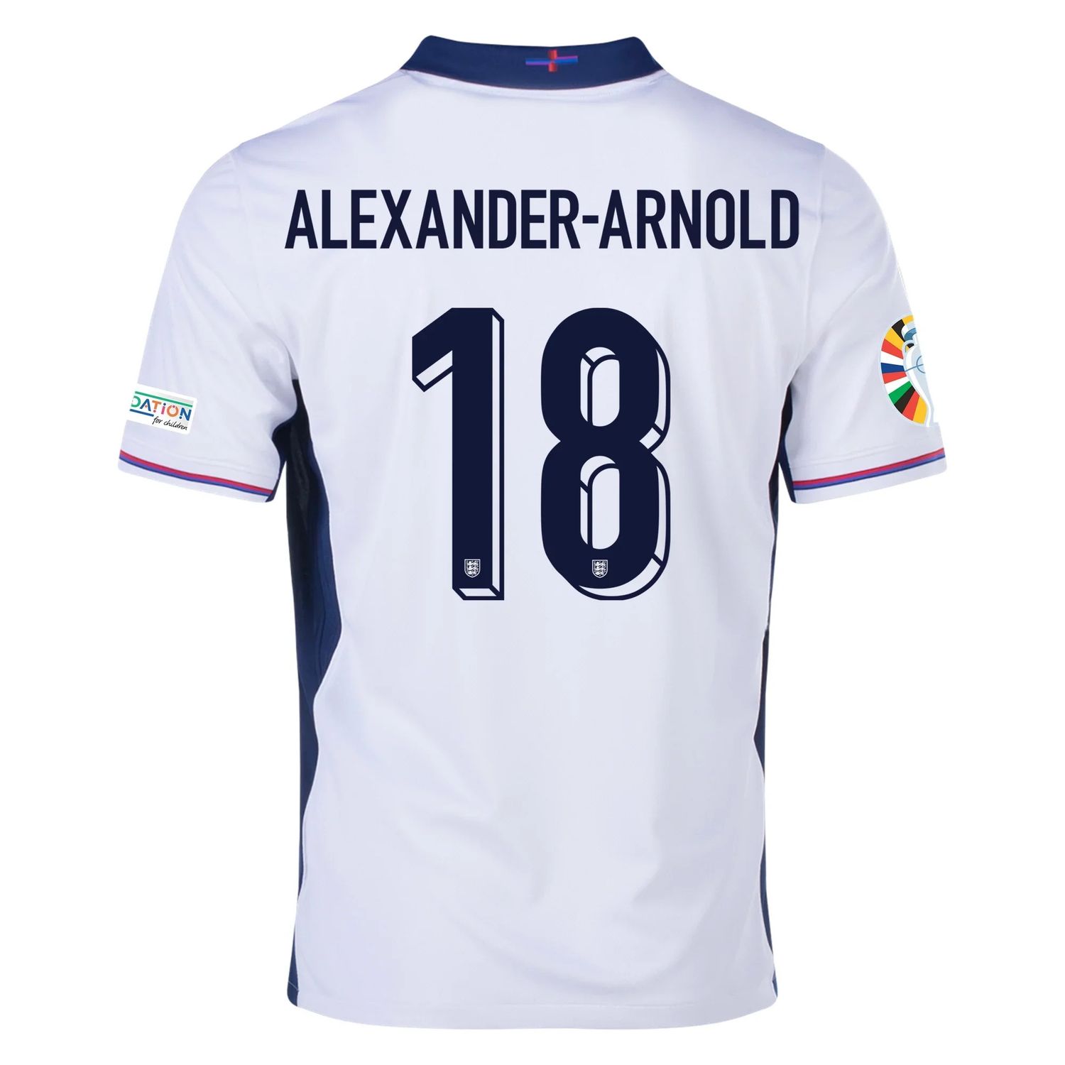 England Euro's  2024 TRENT ALEXANDER-ARNOLD #18 Home Jersey With Patches