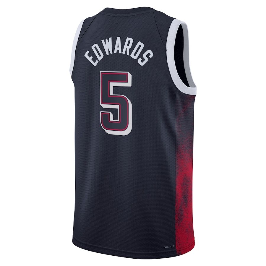 Anthony Edwards #5 Navy Men's USA Basketball 2024 Swingman Player Jersey