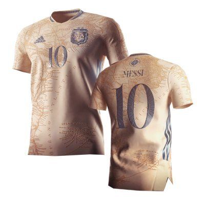 2021 Argentina MESSI Pay Tribute To Maradona  Gold Concept Kit (Player Version)