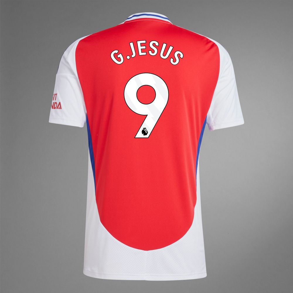 back view of G.Jesus 9 Arsenal Home Jersey