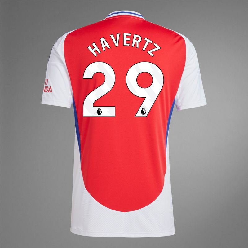 Back view of Havertz 29 Arsenal home Jersey