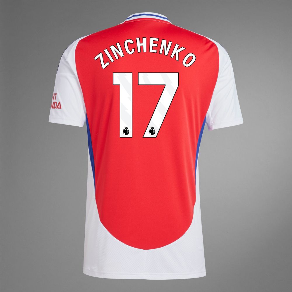 back view of Zinchenko 17 Arsenal Home Jersey