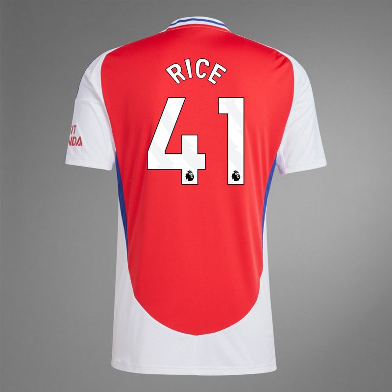 Back view of Rice 41 Arsenal home Jersey