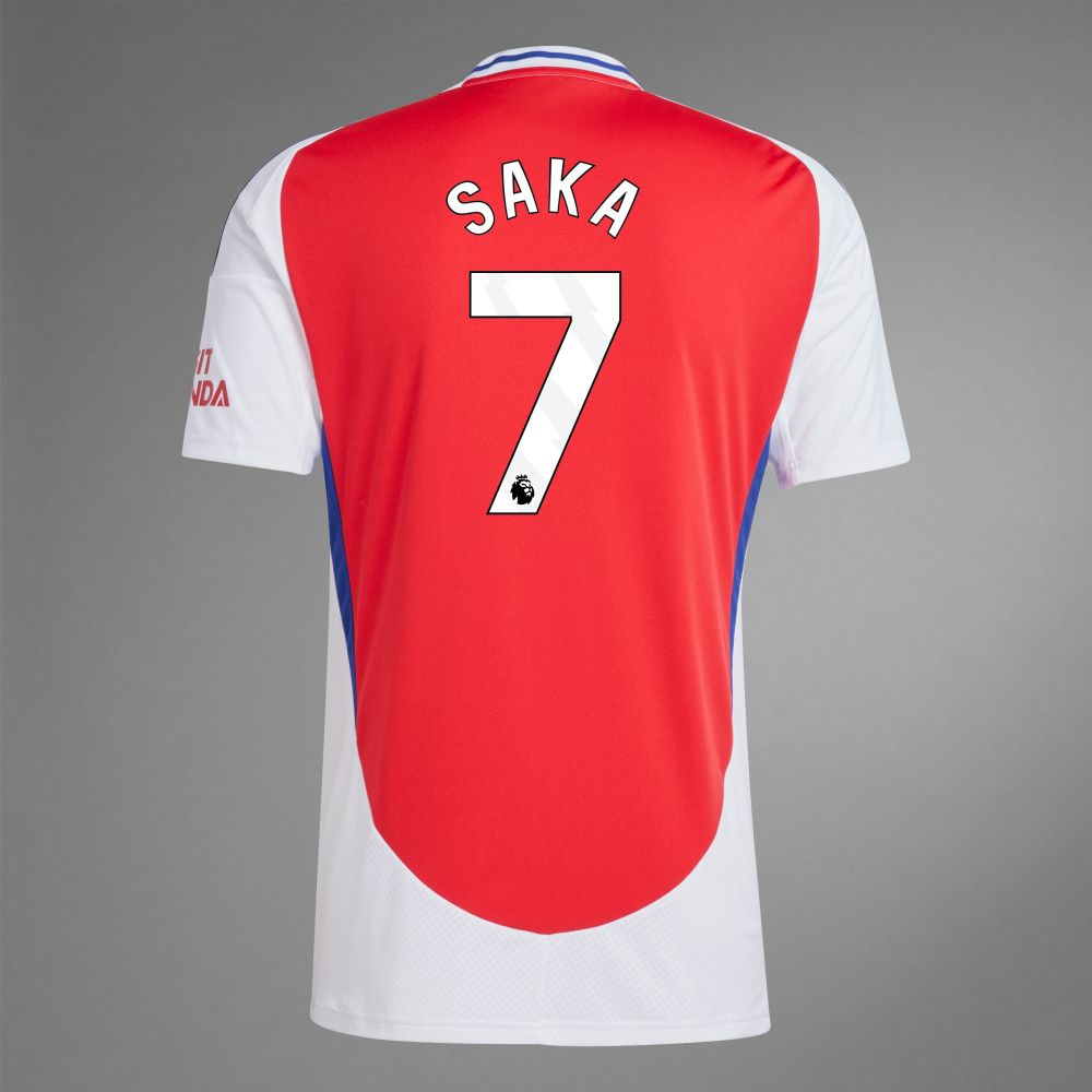24-25 Arsenal Home SAKA 7 Jersey Back view of Saka 7 Arsenal home Jersey