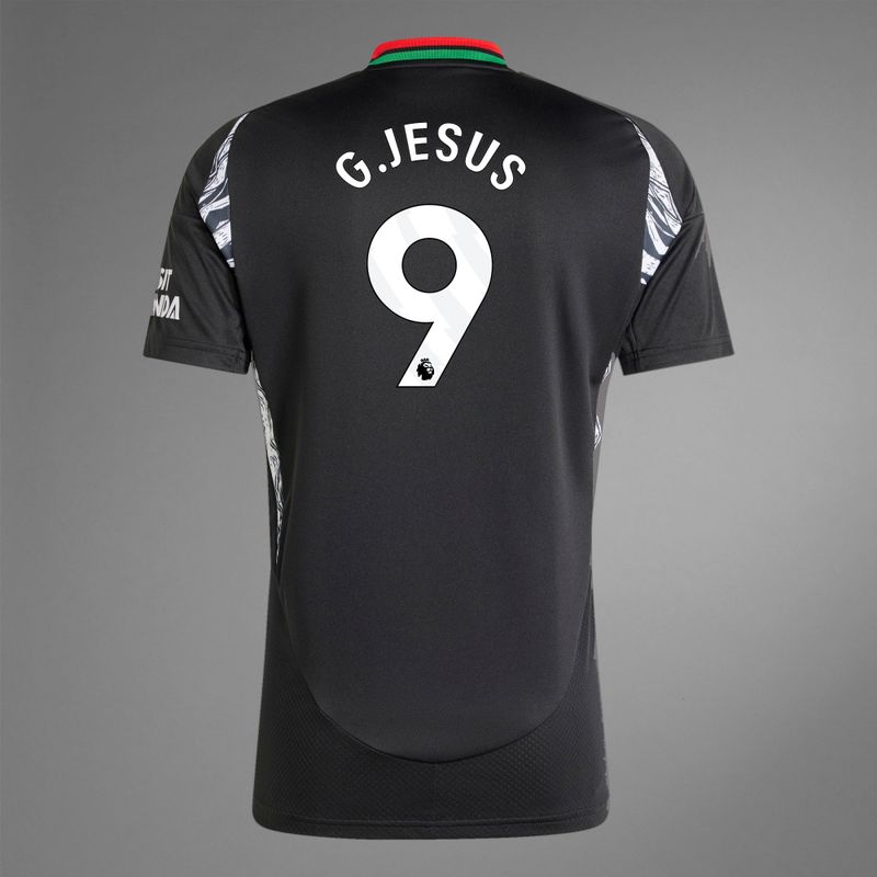 Back view of G.Jesus 9 Arsenal away Jersey