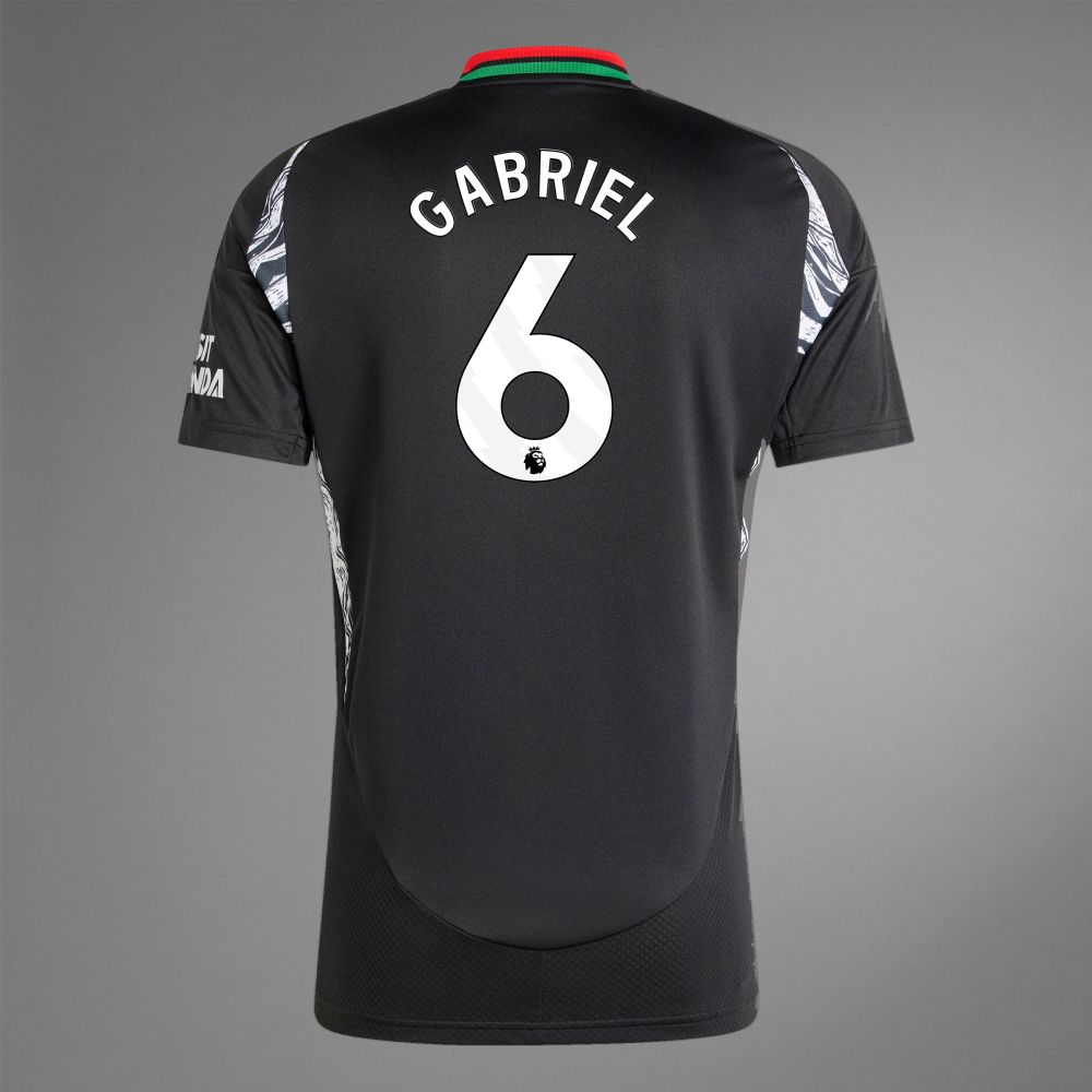 back view of Gabriel 6 Arsenal away Jersey