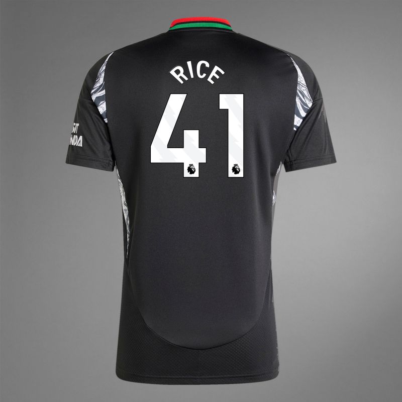 Back view of Rice 41 Arsenal away Jersey