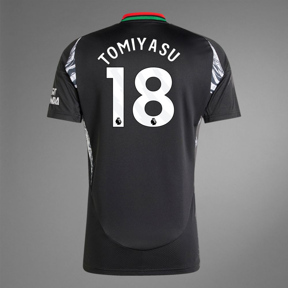 back view of Tomiyasu 18 Arsenal away Jersey