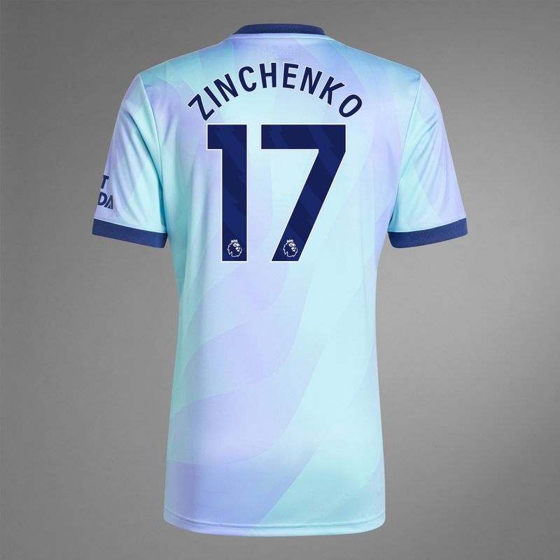 Back view of Zinchenko 17 Arsenal Third Jersey