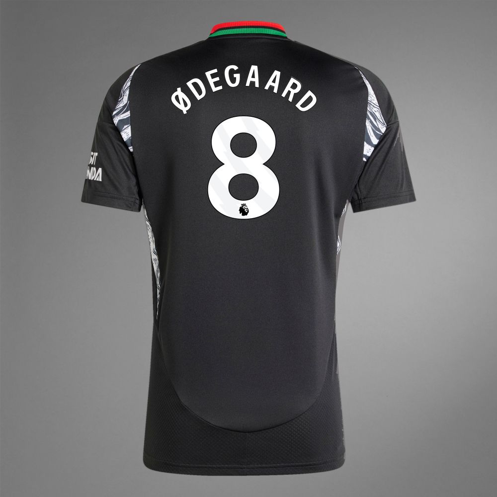 back view of Odegaard 8 Arsenal away Jersey