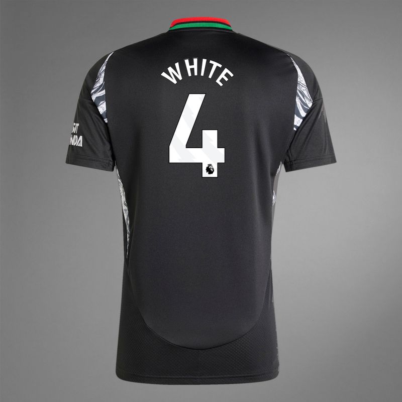 back view of White 4 Arsenal away Jersey