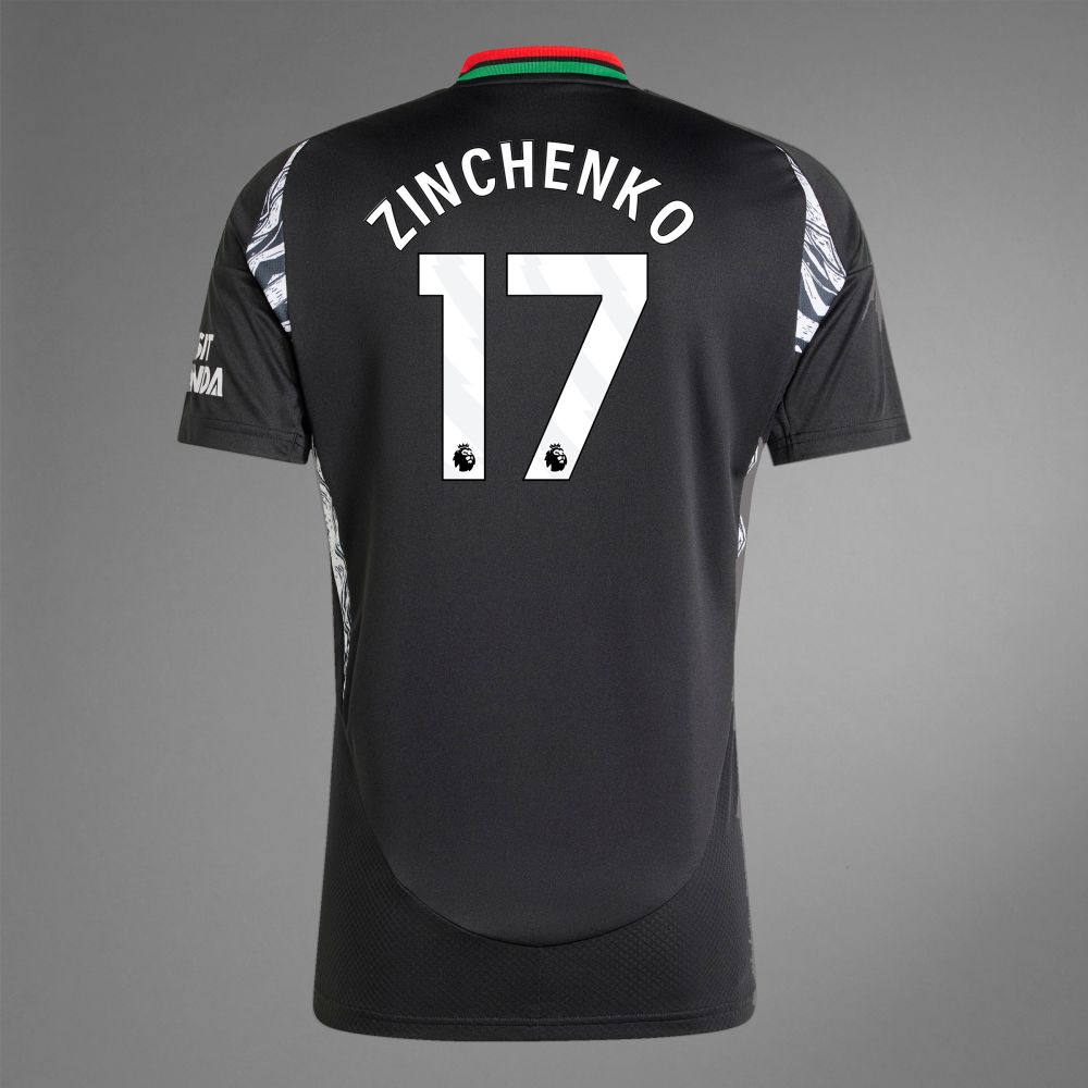 back view of Zinchenko 17 Arsenal away Jersey