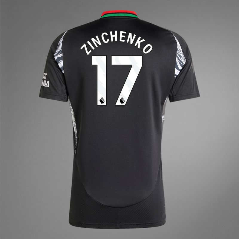 back view of Zinchenko 17 Arsenal away Jersey