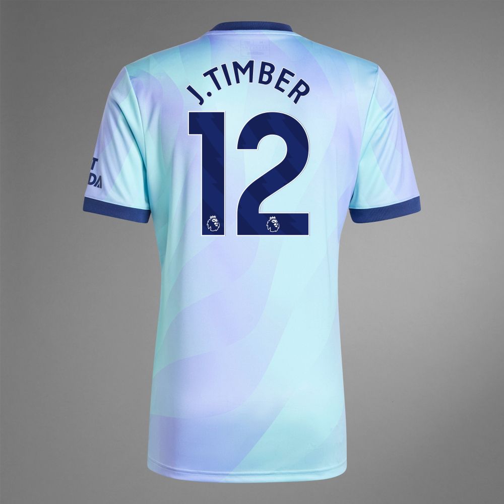 Back view of J.Timber 12 Arsenal Third Jersey