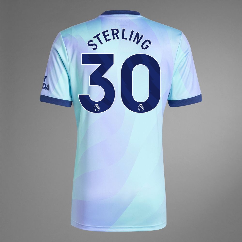 Back view of Sterling 30 Arsenal Third Jersey