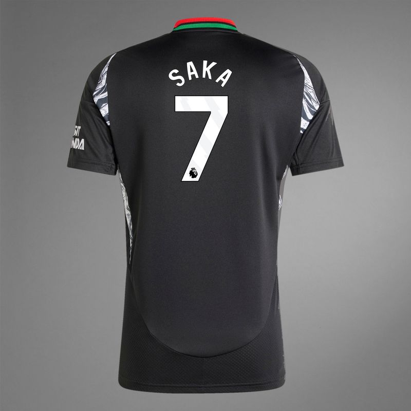 back view of Saka 7 Arsenal away Jersey