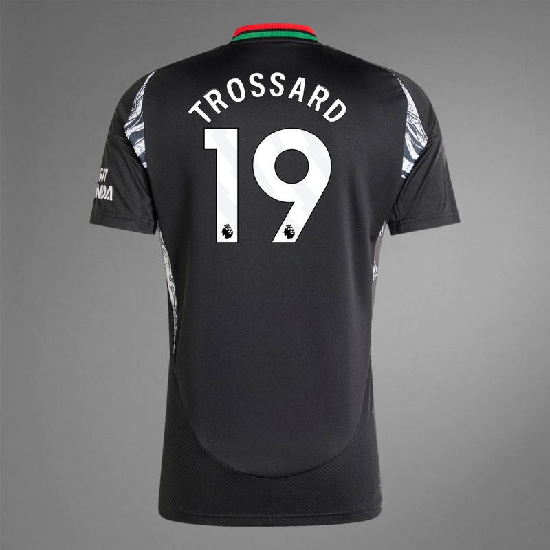 Back view of Trossard 19 Arsenal away Jersey
