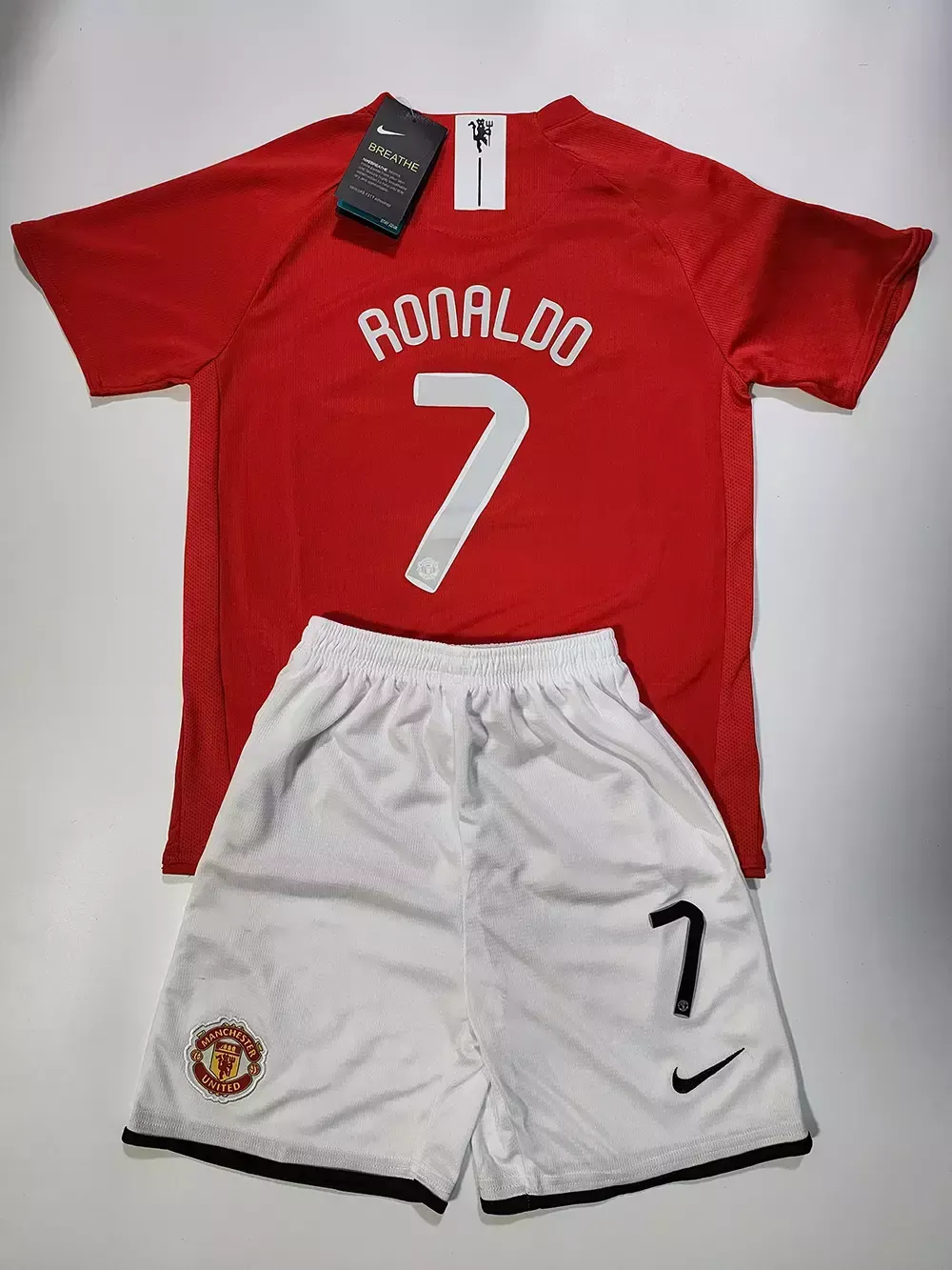 Manchester United Ronaldo #7 Home UCL Final Retro Kids Kit