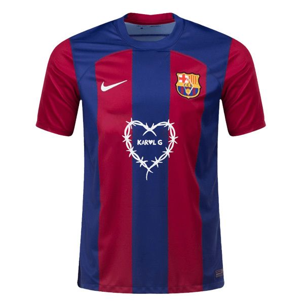 front view of Barcelona x Karol G Home Jersey