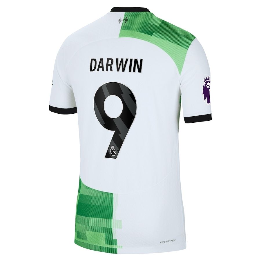 Back Side view of Darwin 9 Liverpool  Away Jersey