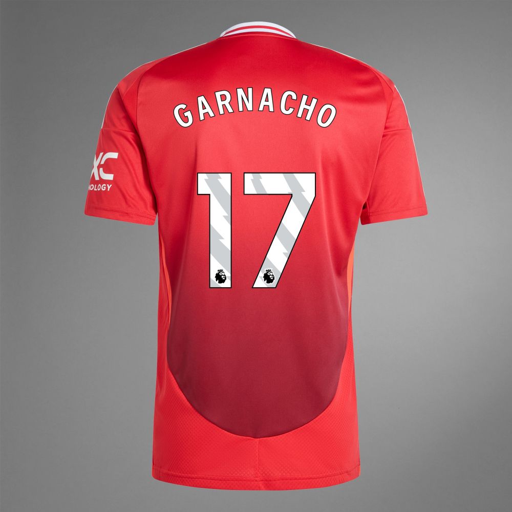 Back view of Garnacho 17 Manchester United Jersey