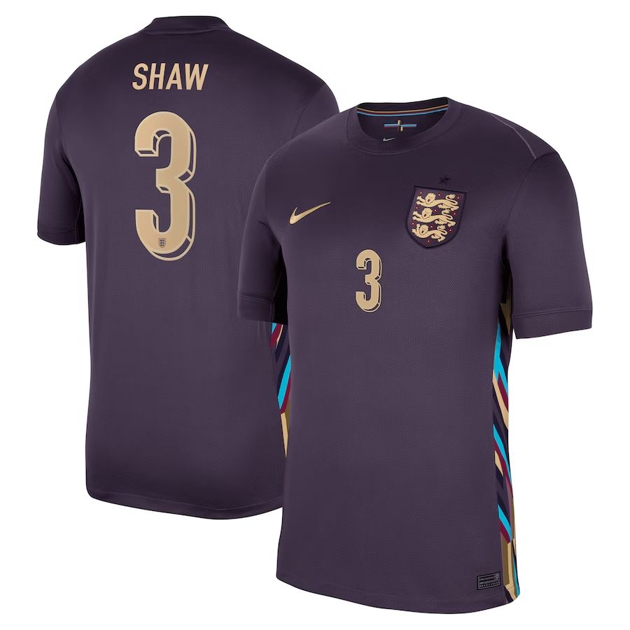 Front side and Back side view of  Shaw 3 England Away Jersey 