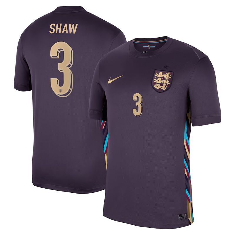Front side and Back side view of  Shaw 3 England Away Jersey 