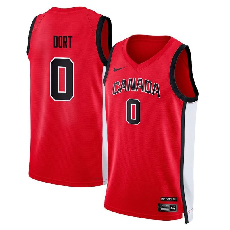 Luguentz Dort 0 Canada Basketball Unisex 2024 Swingman Player Jersey - Red