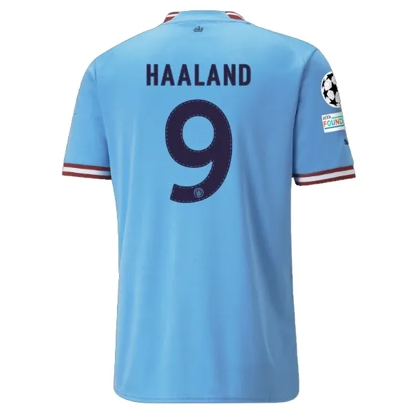 Manchester City Home Erling Haaland #9 UCL Final Jersey 2022-2023