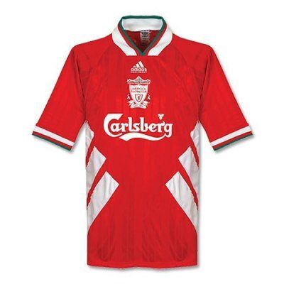 Front view of  carlsberg Liverpool Home Retro Jersey Shirt