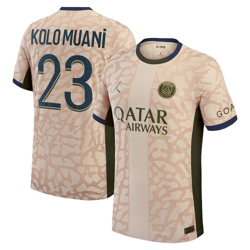 23-24 PSG Jordan Kolo Muani 23 Fourth Jersey (Player Version)