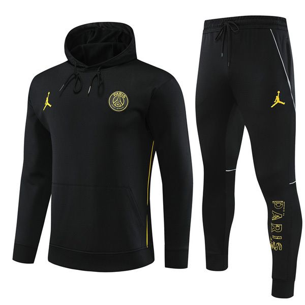 23-24 PSG Black Hoodie Tracksuit