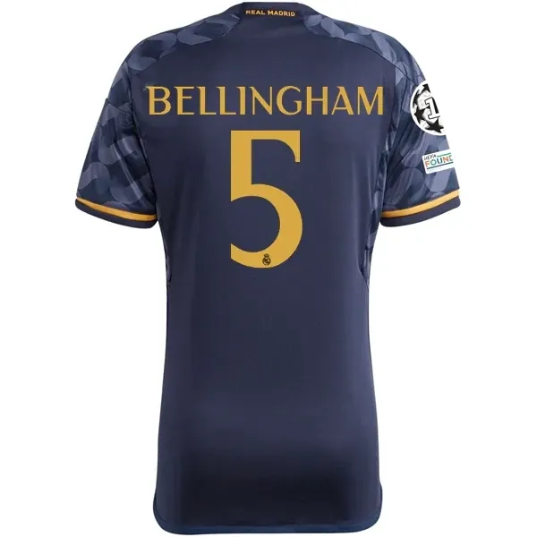 Real Madrid Jude Bellingham Away Jersey 2023/2024 With Champions League + Club World Cup Patches
