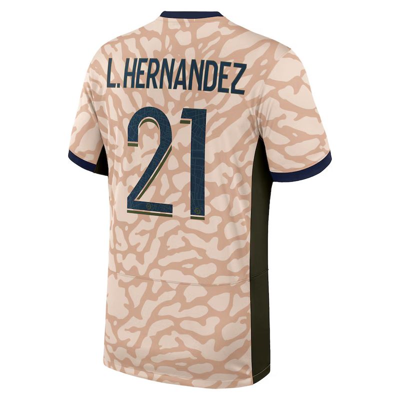 23-24 PSG Jordan Hernandez 21 Fourth Jersey