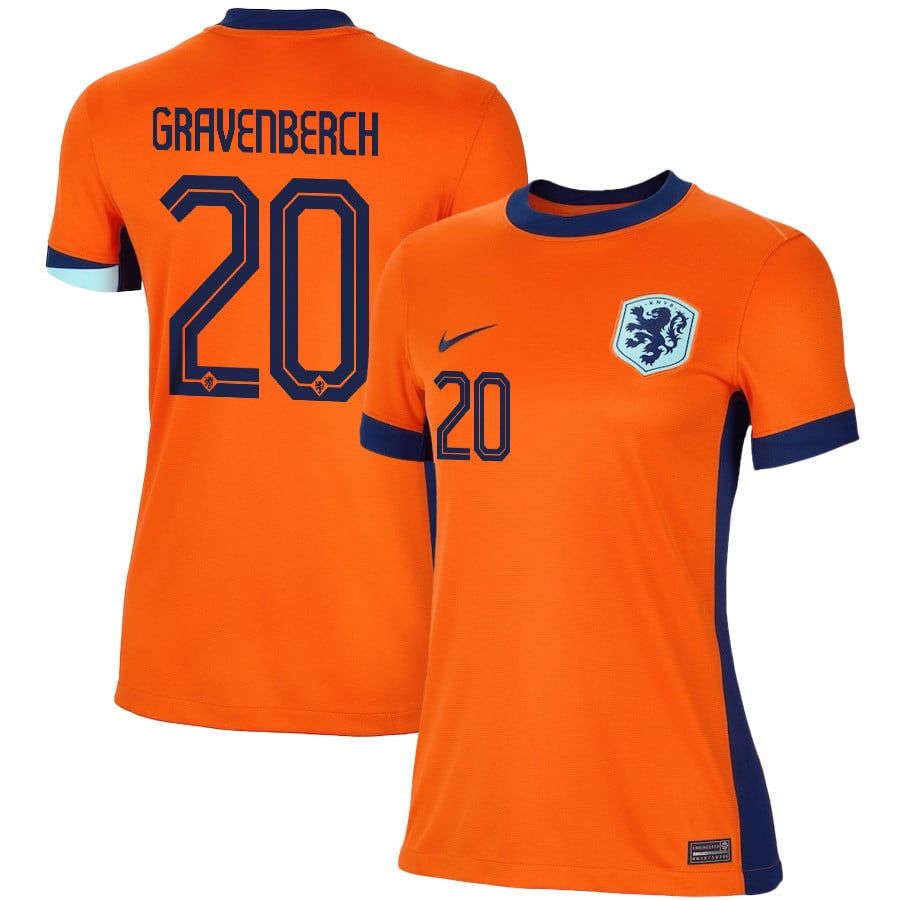 2024 Netherlands Gravenberch 20 Home Women Jersey