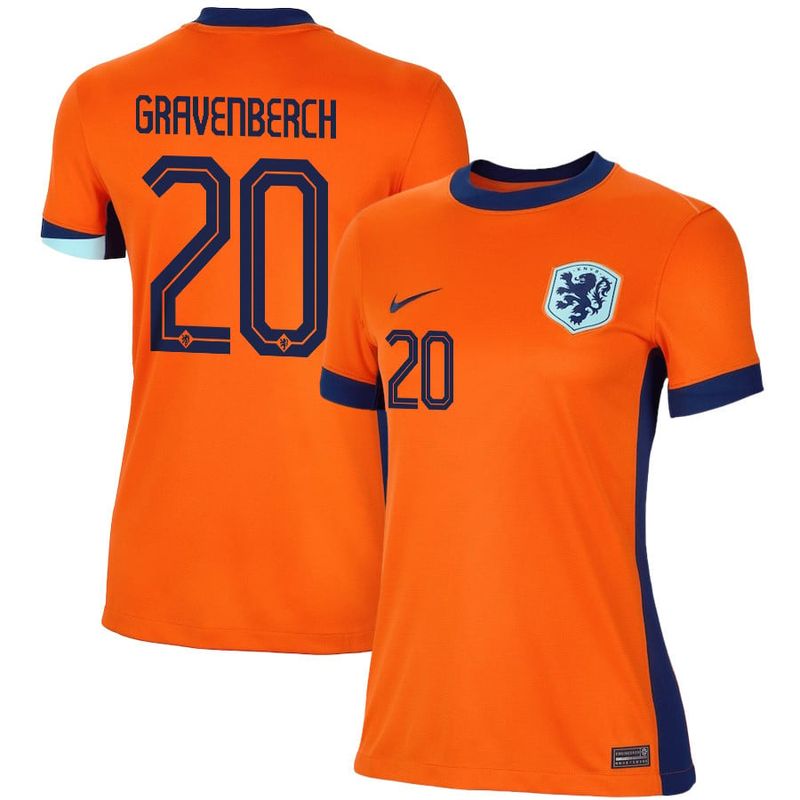 2024 Netherlands Gravenberch 20 Home Women Jersey