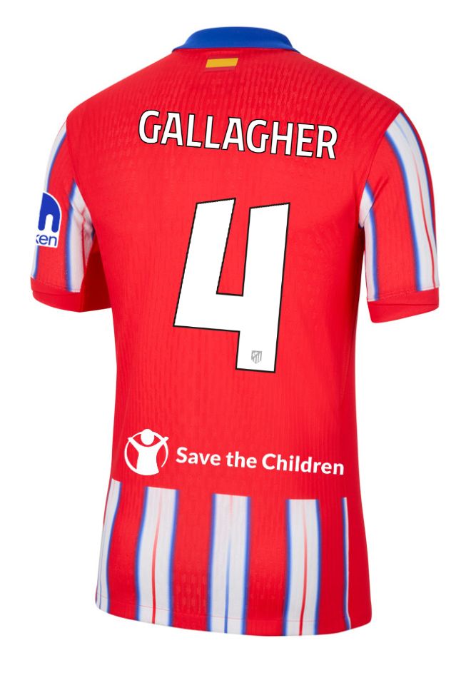 24-25 Atletico Madrid Home GALLAGHER 4 Champions League Jersey